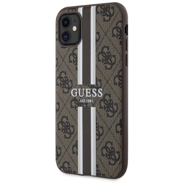 Твердий чохол Etui Guess GUHMN61P4RPSW для iPhone 11 / Xr 4G Printed Stripes MagSafe