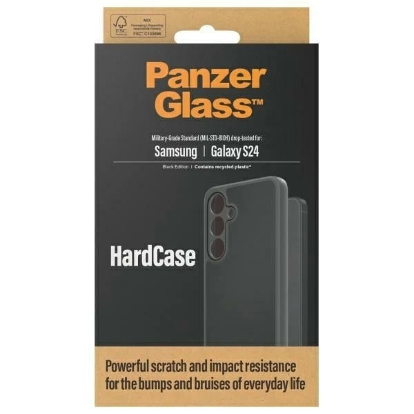 Puzdro PanzerGlass HardCase D3O pre Samsung Galaxy S24, čierne