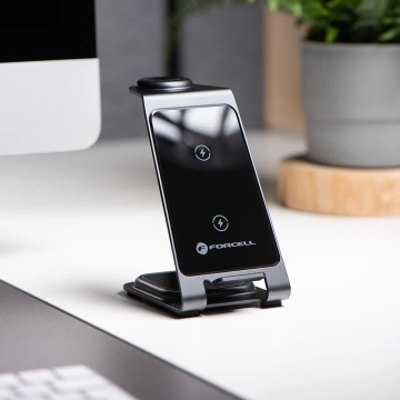 Ładowarka 3w1 Forcell F-Energy Simply Charge do Apple/Samsung szara