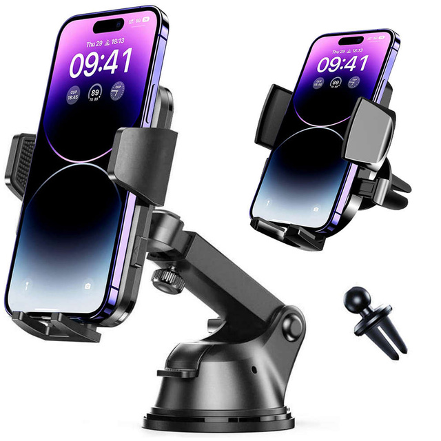 Alogy držiak telefónu do auta 2 v 1 na čelné sklo na mriežku palubnej dosky Organizér