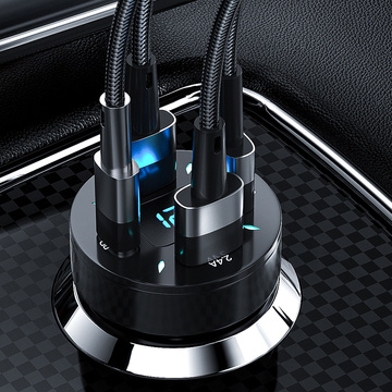 Автомобільний зарядний пристрій Alogy 66 Вт 3x USB 1x USB-C Type C Quick Charge QC 3.0 PD