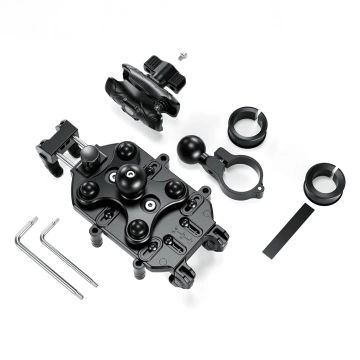 KEWIG M26-C1 Motorcycle Bike Handlebar Phone Holder with Anti-Shock System for Motorbike, Quad, Scooter, Black