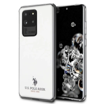 US Polo Shiny phone case for Samsung Galaxy S20 Ultra white/white