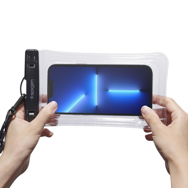 Univerzální vodotěsné pouzdro Spigen A610 IPX8 pro telefon do 6,9 palce Crystal Clear