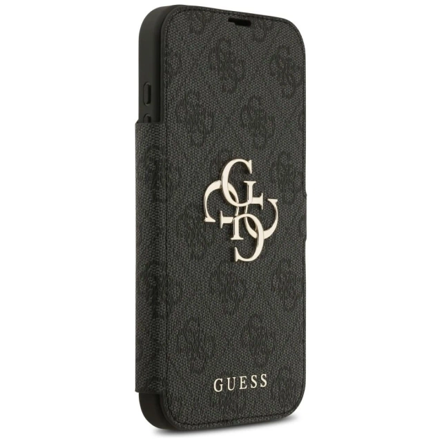 Etui Guess Book 4G Metal Logo do iPhone 17 Pro Max Czarny