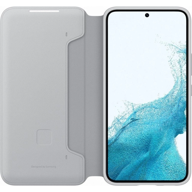 Kryt Samsung LED View Cover s LED displejem pro Samsung Galaxy S22 světle šedý (EF-NS901PJEGEE)