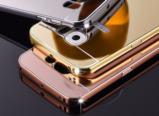 Mirror bumper case for Samsung Galaxy S7 Edge Silver