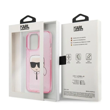 Karl Lagerfeld KLHCP13XKHTUGLP iPhone 13 Pro Max 6,7" hardcase Glitter Karl`s Head