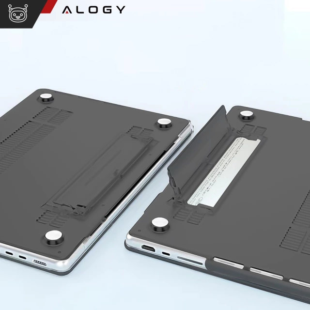 Alogy ProStand™ матовий чохол з підставкою для MacBook Air 13.3" (A1932/A2179/A2337) Black