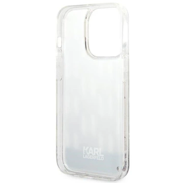 Etui Karl Lagerfeld KLHCP14XLMNMS до iPhone 14 Pro Max 6,7" hardcase Liquid Glitter Monogram srebrny/silver