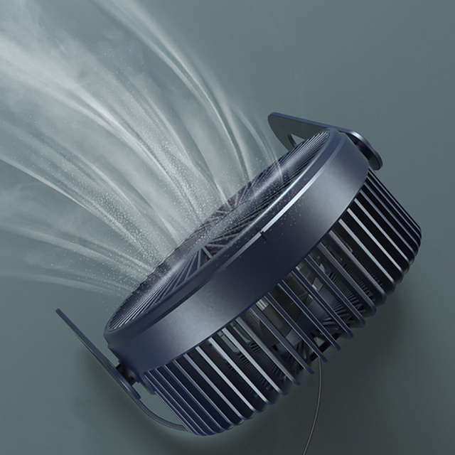 Quiet Alogy Desk Fan Portable USB Wired Desktop Fan Navy blue