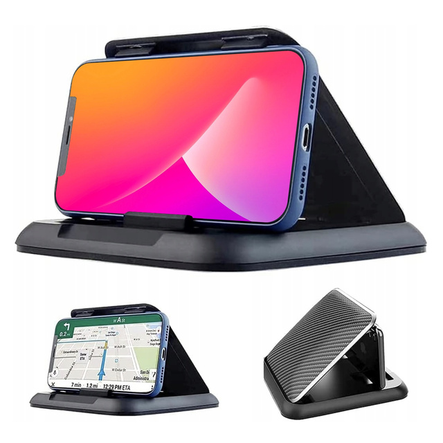 Držák do auta Alogy Carbon pro telefon do 6,8 palce, GPS, kokpit černý