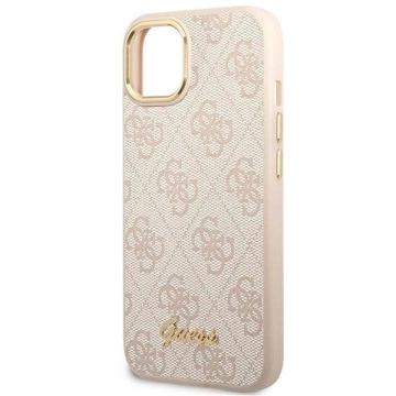 Etui Guess GUHCP14MHG4SHP für Apple iPhone 14 Plus 6,7" różowy/pink Hard Case 4G Vintage Gold Logo
