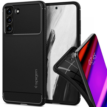 Puzdro pre Samsung Galaxy S21 FE puzdro Spigen Rugged Armor Matte Black