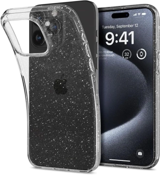 Etui Spigen Liquid Crystal pro iPhone 15 Pro třpytivé krystaly