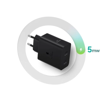 Samsung Power Adapter Duo Charger Network 2x USB-C 50W - Black