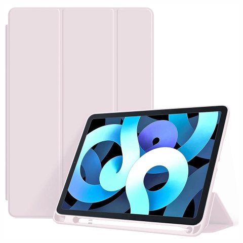 Etui do Apple iPad 10.2" 9/8/7 Gen (2021/2020/2019), Ochronne Smart Case z Klapką i Podstawką, Odporne TPU, Wzmocnione Narożniki, Alogy BookGuard™ – Rożowe