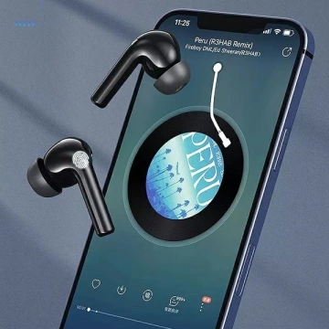 AWEI Słuchawki bezprzewodowe Bluetooth 5.3 T1 Pro + stacja dokująca czarne