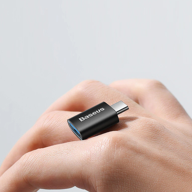 Adaptér Baseus Mini OTG Adaptér Adaptér USB-A na USB-C typu C černý
