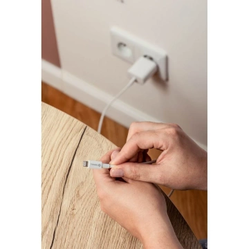 Kabel USB-C na Lightning 1m Forcell MFi Apple PD 30W CarPlay bílý