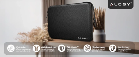 Laptop Sleeve, MacBook Air Pro 13.3" Alogy Hard Foam Bag Protective Case for 13-14" Laptops Black