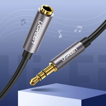 UGREEN kábel AUX predlžovací kábel 3,5 mm mini jack 3m strieborný (10595)