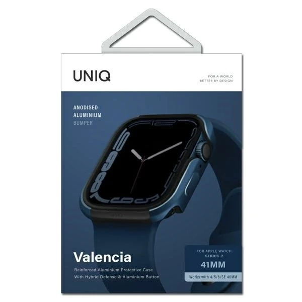 Ochranné puzdro UNIQ Valencia pre Apple Watch Series 4/5/6/7/8/SE 40/41mm modrá/kobaltová modrá