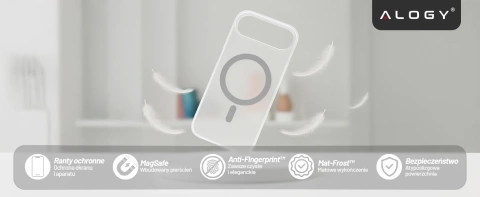 Kryt pre Apple iPhone 16 Pro Max Alogy MagSafe Hybrid Matte Case Matný kryt s ochranou šošovky čierny