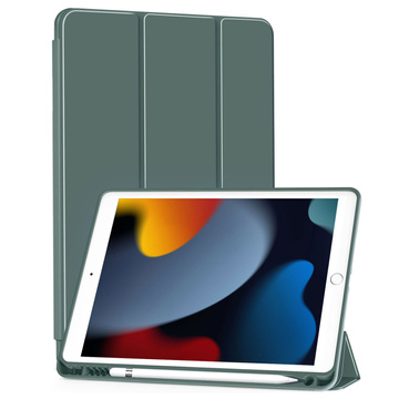 Obal pre Apple iPad 10.2 9 Gen 8/7 2021/2020/2019 Smart Pencil Case Alogy TPU Kryt na tablet Zelené sklo