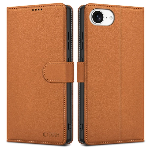 Pouzdro na iPhone 16e Tech-Protect Wallet Saddle Brown