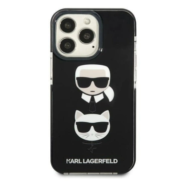 Ochranné puzdro na telefón Karl Lagerfeld KLHCP13LTPE2TK pre Apple iPhone 13 Pro / 13 6,1" pevné puzdro čierne/čierne Karl