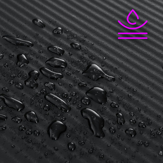 Yoga Fitness Pilates exercise mat gymnastic 185x58 1cm Alogy anti-slip waterproof Black
