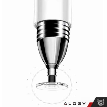 Alogy 2-in-1 kapazitiver Touch-Stift für den Bildschirm eines Telefon-Tablets mit einem Stift Weiß