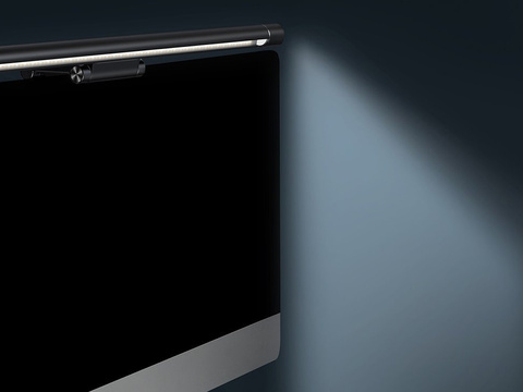 Adjustable LED lamp for the Baseus I-Wok Pro computer monitor with clip Black
