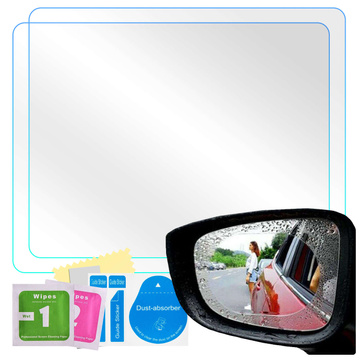 2x Hydrophobic Nano Film Window Sticker Mirror Rain Waterproof for Car Car Bathroom 15x20cm