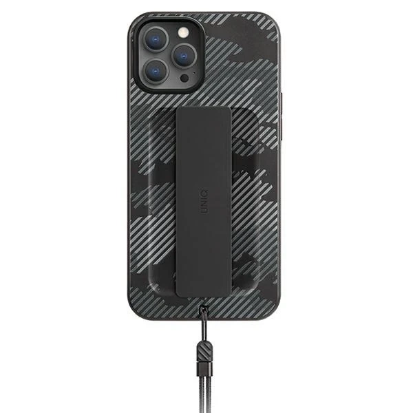 UNIQ pouzdro Heldro pro iPhone 12 Pro Max 6,7" Black Camo/Charcoal Camo Antimicrobial
