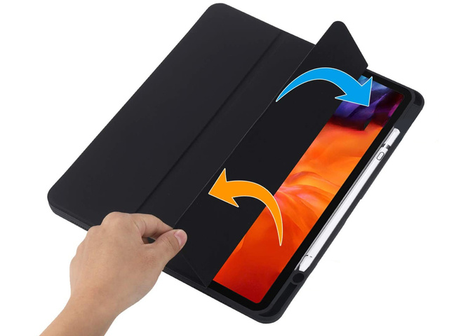 Magnetický magnetický ceruzka Alogy 2v1 pre Apple iPad Air 4 2020/5 2022 čierne sklo