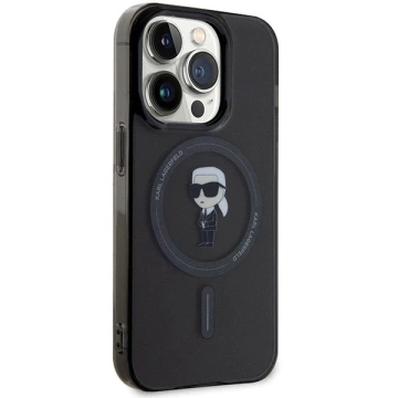 Чохол Karl Lagerfeld IML Ikonik MagSafe для iPhone 15 Pro Max - чорний