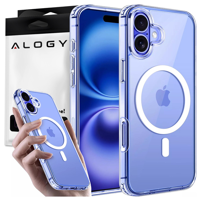 Чохол для Apple iPhone 16 Plus Alogy Anti-Shock Hybrid Case for MagSafe Transparent