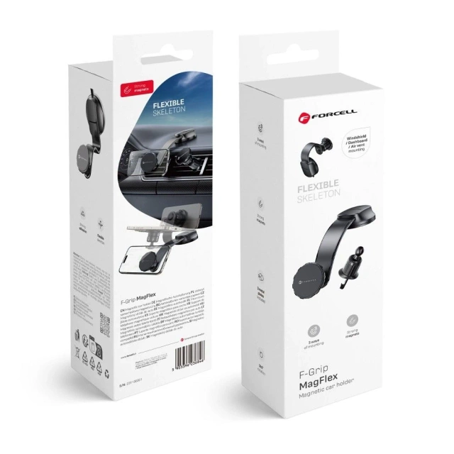 Forcell Magnetic Flexible Car Holder 20 cm 2 in 1