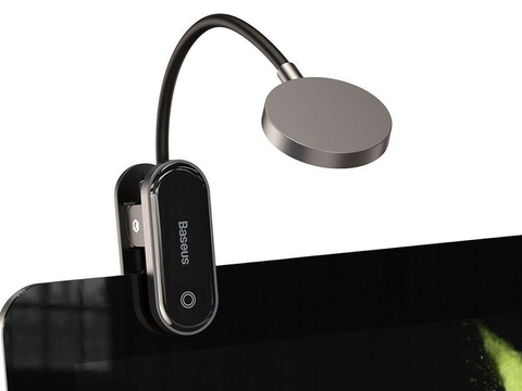 Baseus LED noční stolní lampa, bezdrátová s klipem, šedá