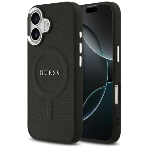 Etui Guess Classic Logo MagSafe na iPhone 17 - Czarny