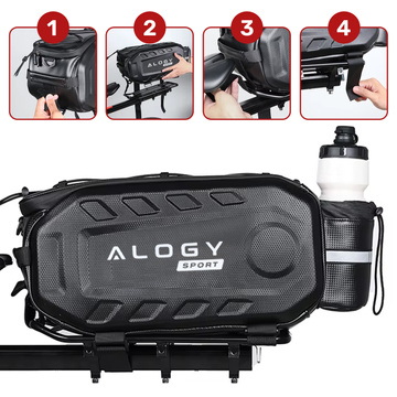 Alogy Sport RoadGear™ Schwarze 17L Hecktaschen-Gepäckträgertasche, wasserdicht