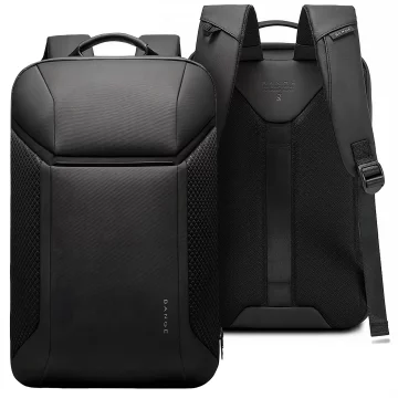 Bange Waterproof Backpack Laptop Bag 15.6" City Travel 47.5x30x15 cm for Work School Plane Men's Women's Black