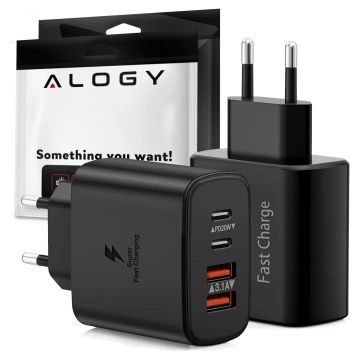 HUB splitter Alogy Adaptér pro počítačový notebook s USB-C na 3x USB-A 2.0 1x USB-A 3.0 šedý