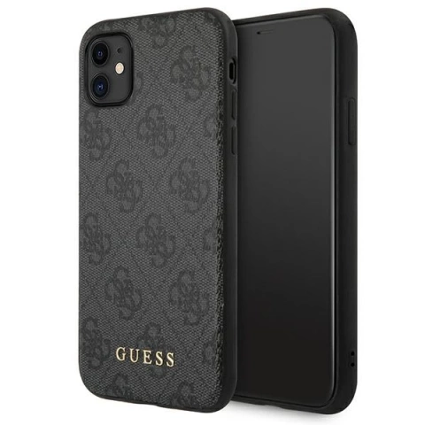 Etui Guess GUHCN61G4GFGR pro iPhone 11 6,1" pevný obal 4G kovové zlaté logo