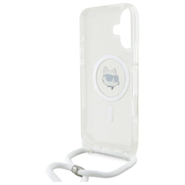 Etui Karl Lagerfeld для iPhone 16 6.1" Magsafe Hardcase Transparent IML Choupette Head