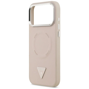 Etui Guess Triangle Logo MagSafe na iPhone 17 Pro Max - Różowe