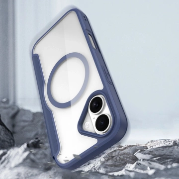 Etui do iPhone 17 Dux Ducis Skin X Pro Portfel MagSafe Niebieskie