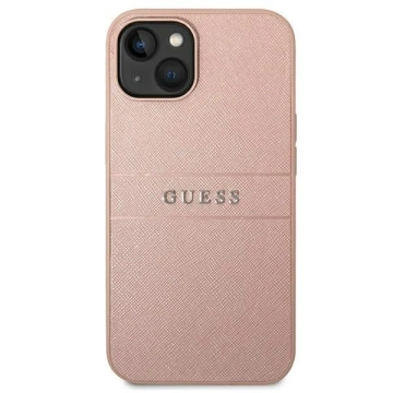 Guess GUHCP14MPSASBPI Case for Apple iPhone 14 Plus 6.7" pink/pink Saffiano Strap